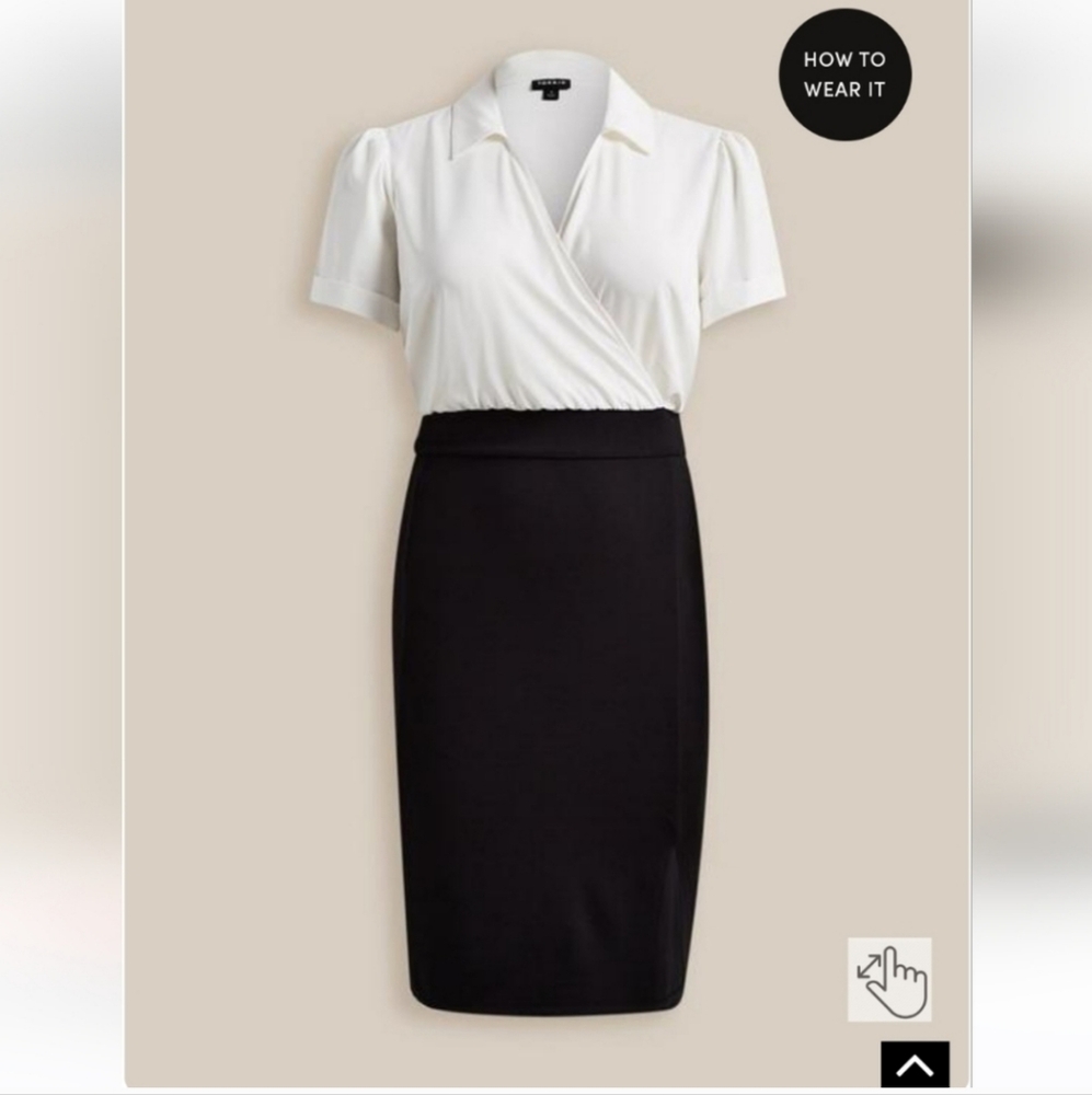 Torrid 6X Black Pencil Skirt Knee-Length Work Style